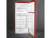 Отдельностоящий двухдверный холодильник, стиль 50-х годов, 80 см, Красный Smeg FAB50RRD
