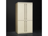 Отдельностоящий 4-х дверный холодильник Side-by-Side, 92 см, Кремовый Smeg FQ60CPO