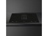 Индукционная варочная панель со встроенной вытяжкой, 80 см, Чёрный Smeg HOBD682D