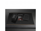 Индукционная варочная панель со встроенной вытяжкой, 80 см, Чёрный Smeg HOBD682R