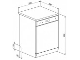 Отдельностоящая посудомоечная машина, 60 см, Нержавеющая сталь Smeg LP364XT