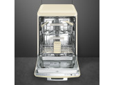 Отдельностоящая посудомоечная машина в стиле 50-х годов, 60 см, Кремовый Smeg LVFABCR