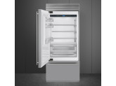 Отдельностоящий холодильник, 90 см, Нержавеющая сталь Smeg RF396LSIX