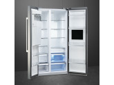 Отдельностоящий холодильник Side-by-Side, Нержавеющая сталь Smeg SBS63XEDH