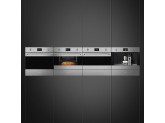 Компактный духовой шкаф, комбинированный с микроволновой печью, 60 см, Нержавеющая сталь Smeg SF4390MCX