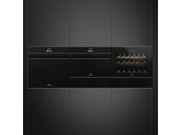 Компактный духовой шкаф, комбинированный с микроволновой печью, 60 см, Чёрный Smeg SF4604MCNR