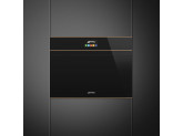 Компактный духовой шкаф, комбинированный с пароваркой, 60 см, Чёрный Smeg SF4604PVCNR1