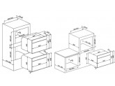 Компактный духовой шкаф, комбинированный с микроволновой печью 59,7 см, Белый Smeg SF4920MCB1