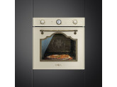Многофункциональный духовой шкаф с функцией пиролиза и функцией пицца, 60 см, Кремовый Smeg SFP750POPZ