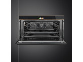 Многофункциональный духовой шкаф с пиролизом, 90 см, Чёрный Smeg SFPR9604NR