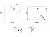 Индукционная варочная панель, 60 см, Чёрный Smeg SI5641D