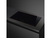 Индукционная варочная панель, 90 см, Чёрный Smeg SIM693WLDR