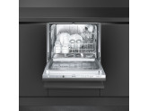 Полностью встраиваемая горизонтальная посудомоечная машина, 60 см, Серебристый Smeg STC75