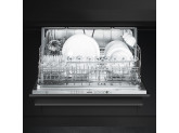 Полностью встраиваемая горизонтальная посудомоечная машина, 90 см, Серебристый Smeg STO905-1