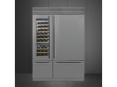 Винный холодильник отдельностоящий, 60 см, Нержавеющая сталь Smeg WF366LDX