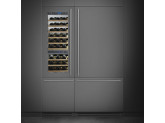 Винный холодильник встраиваемый, 60 см, Нержавеющая сталь Smeg WI66LS