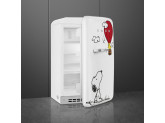 Отдельностоящий однодверный холодильник, стиль 50-х годов, 54,5 см, Снупи Smeg FAB10RDSN5