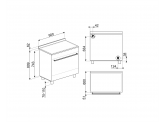 Отдельностоящий варочный центр, 90x60 см, Черный матовый Smeg C9GMMB2