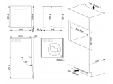 Винный холодильник встраиваемый, 60 см, Серый Smeg CVI129G
