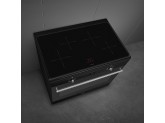 Отдельностоящий варочный центр, 90х60 см Smeg CX91IMBL, Чёрный