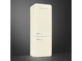 Отдельностоящий двухдверный холодильник, стиль 50-х годов, 70 см, Кремовый Smeg FAB38RCR5