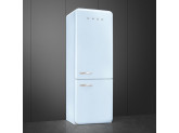 Отдельностоящий двухдверный холодильник, стиль 50-х годов, 70 см, Голубой Smeg FAB38RPB5