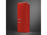 Отдельностоящий двухдверный холодильник, стиль 50-х годов, 70 см, Красный Smeg FAB38RRD5