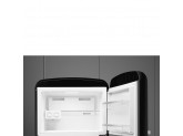 Отдельностоящий двухдверный холодильник, стиль 50-х годов, 80 см, Чёрный Smeg FAB50RBL5