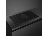 Индукционная варочная панель со встроенной вытяжкой, 83 см, Чёрный Smeg HOBD682D1