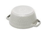 Кокот Staub круглый, 24 см, 4,25 л, белый трюфель