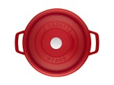 Кокот Staub круглый, 24 см, 4,7 л вишневый