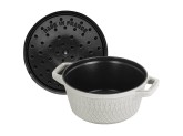 Кокот Staub круглый, 24 см, 4,25 л, белый трюфель