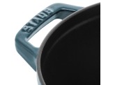 Кокот Staub круглый, 24 см, 4,25 л, Морская волна