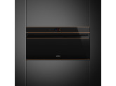 Многофункциональный духовой шкаф с пиролизом, 90 см, Чёрный Smeg SFPR9604TNR