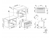 Компактный духовой шкаф, комбинированный с микроволновой печью, 60 см, Нержавеющая сталь Smeg SO4902M1X