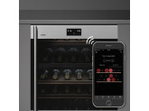 Холодильный шкаф для вина встраиваемый, 82 см, Нержавеющая сталь Smeg CVI338RX3