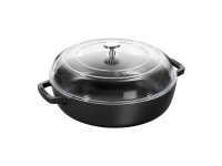 Сотейник Staub со стеклянной крышкой, 26 см, черный