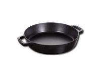 Сковорода Staub круглая, 26 см, с чугунными ручками, черная