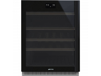 Холодильный шкаф для вина встраиваемый, 82 см, Чёрный Smeg CVI638LWN3