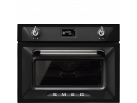 Компактный духовой шкаф, комбинированный с микроволновой печью, 45 см, Чёрный Smeg SF4920MCN1