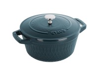 Кокот Staub круглый, 24 см, 4,25 л, Морская волна