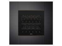 Винный холодильник встраиваемый, 60 см, Чёрный Smeg CVI629NR3