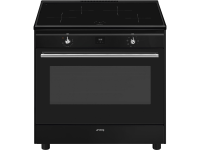 Отдельностоящий варочный центр, 90х60 см Smeg CX91IMBL, Чёрный