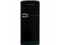 Отдельностоящий двухдверный холодильник, стиль 50-х годов, 80 см, Чёрный Smeg FAB50RBL