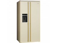 Отдельностоящий холодильник Side-by-Side, Кремовый Smeg SBS8004P