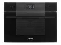 Компактный духовой шкаф, комбинированный с пароваркой, 45 см, Чёрный Smeg SO4102S3B3