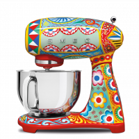 Планетарный миксер, мощность 0,8 кВт, объем чаши 4,8л, Dolce & Gabbana Smeg SMF03DGEU