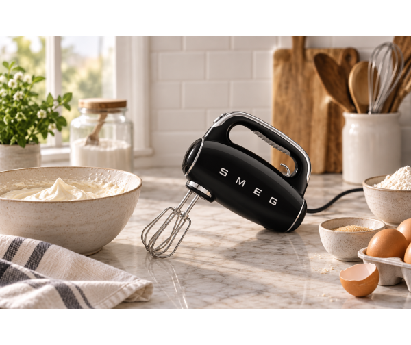 Обзор Smeg HMF01BLEU: девять скоростей для разных рецептов