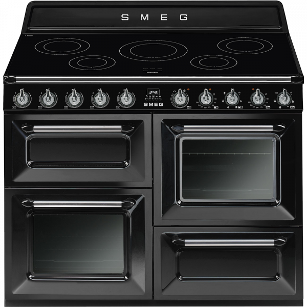 Отдельностоящий варочный центр, 110х60 см, Чёрный Smeg TR4110BL1