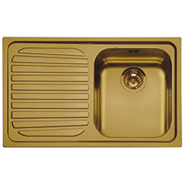 Мойка необорачиваемая, крыло слева, Латунь Smeg SP791SOT